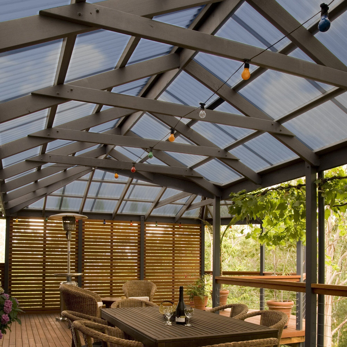 Tuftex PolyCarb 2.17-ft x 6-ft Corrugated Smoke Polycarbonate Roof Panel