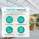 Tuftex PolyCarb 2.17-ft x 6-ft Corrugated White Opal Polycarbonate Roof Panel