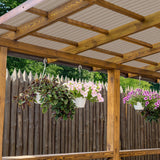 Tuftex SeaCoaster 2.17-ft x 6-ft Corrugated Tan PVC Plastic Roof Panel, 10-Pack