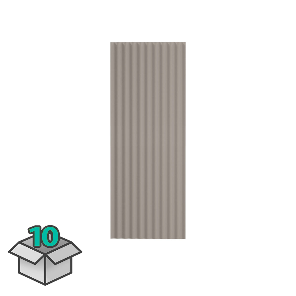 Tuftex SeaCoaster 2.17-ft x 6-ft Corrugated Tan PVC Plastic Roof Panel, 10-Pack