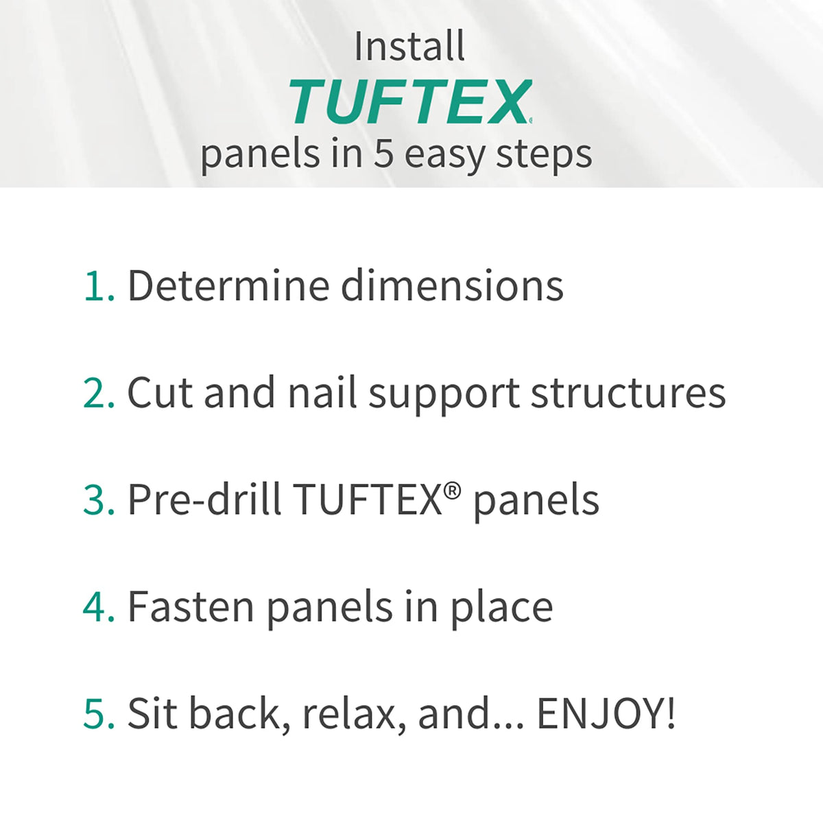 Tuftex SeaCoaster 2.17-ft x 6-ft Corrugated Tan PVC Plastic Roof Panel, 10-Pack