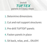 Tuftex PolyCarb 2.17-ft x 6-ft Corrugated White Opal Polycarbonate Roof Panel