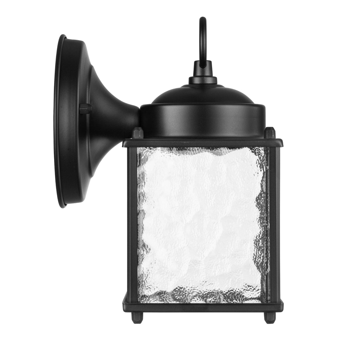 Portfolio Wall Lantern 8.25-in H Black LED Outdoor Wall Light