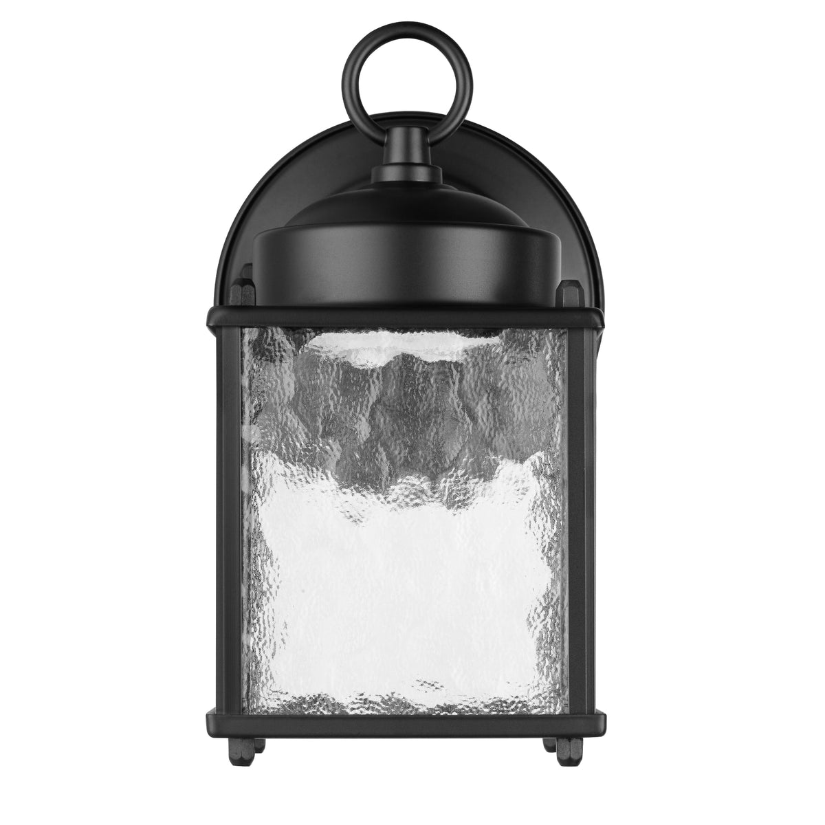 Portfolio Wall Lantern 8.25-in H Black LED Outdoor Wall Light