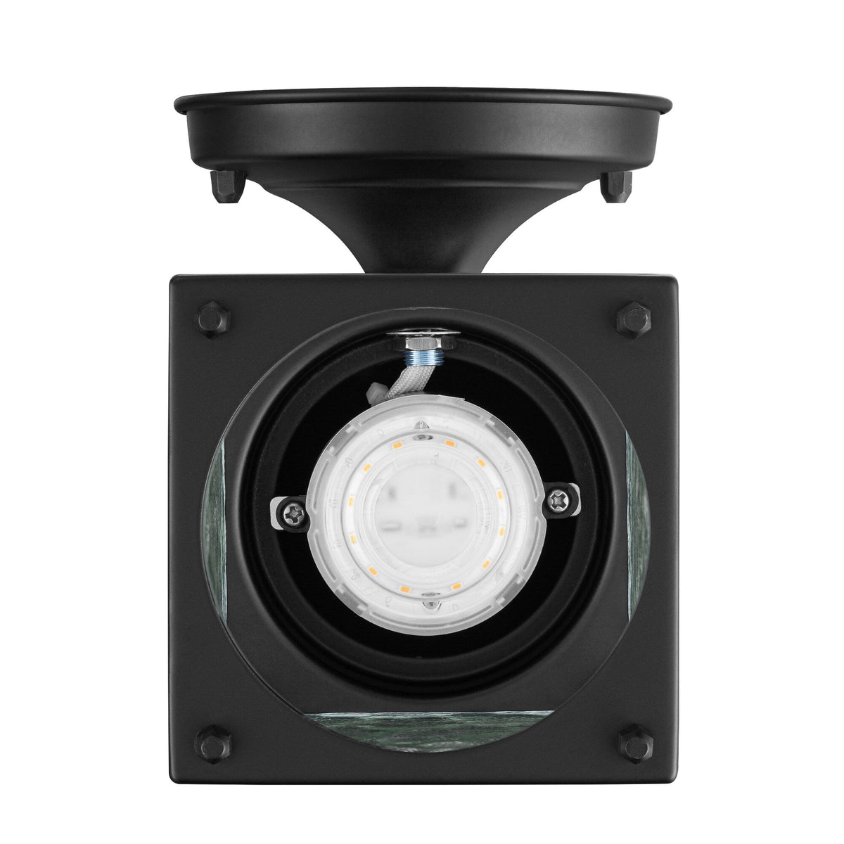 Portfolio Wall Lantern 8.25-in H Black LED Outdoor Wall Light