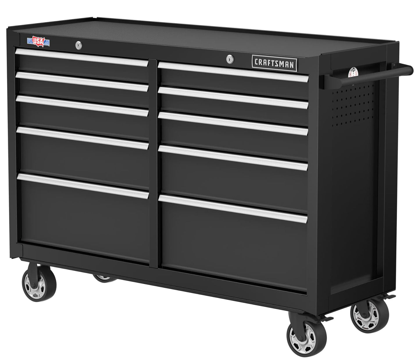 CRAFTSMAN 2000 Series 10-Drawer Steel Rolling Tool Cabinet, Black