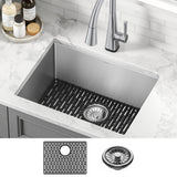 Delta 18-in x 24-in Stainless Steel Undermount Laundry Sink with Drain