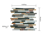 Satori Graphite 12-in x 12-in Multi-finish Glass Stone Look Mosaic Wall Tile (0.99-sq. ft/ Piece)