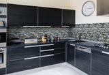 Satori Graphite 12-in x 12-in Multi-finish Glass Stone Look Mosaic Wall Tile (0.99-sq. ft/ Piece)