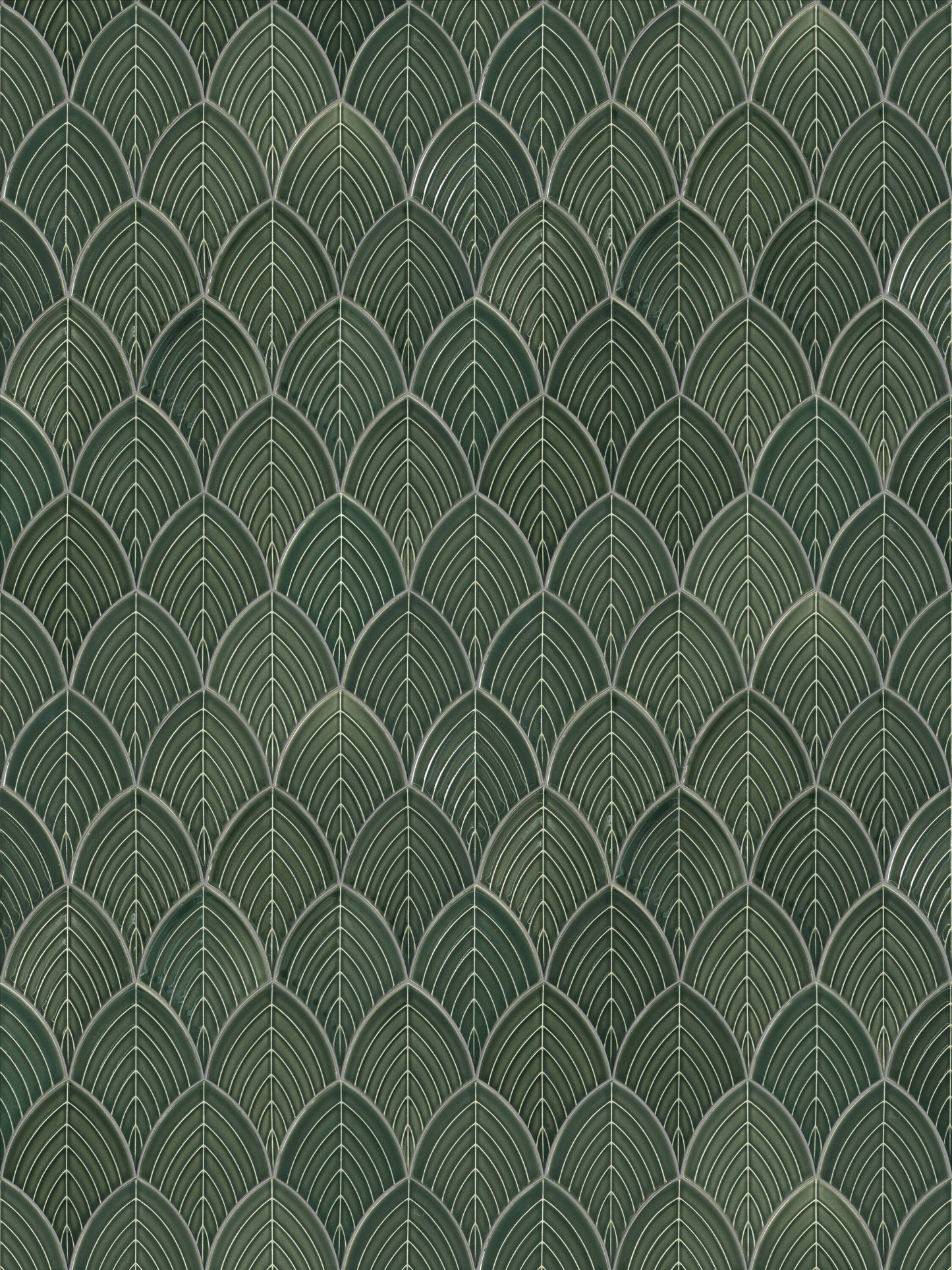 Satori Hudson Pine Green 11-in x 13-in Glazed Porcelain Arabesque Mosaic Wall Tile product image