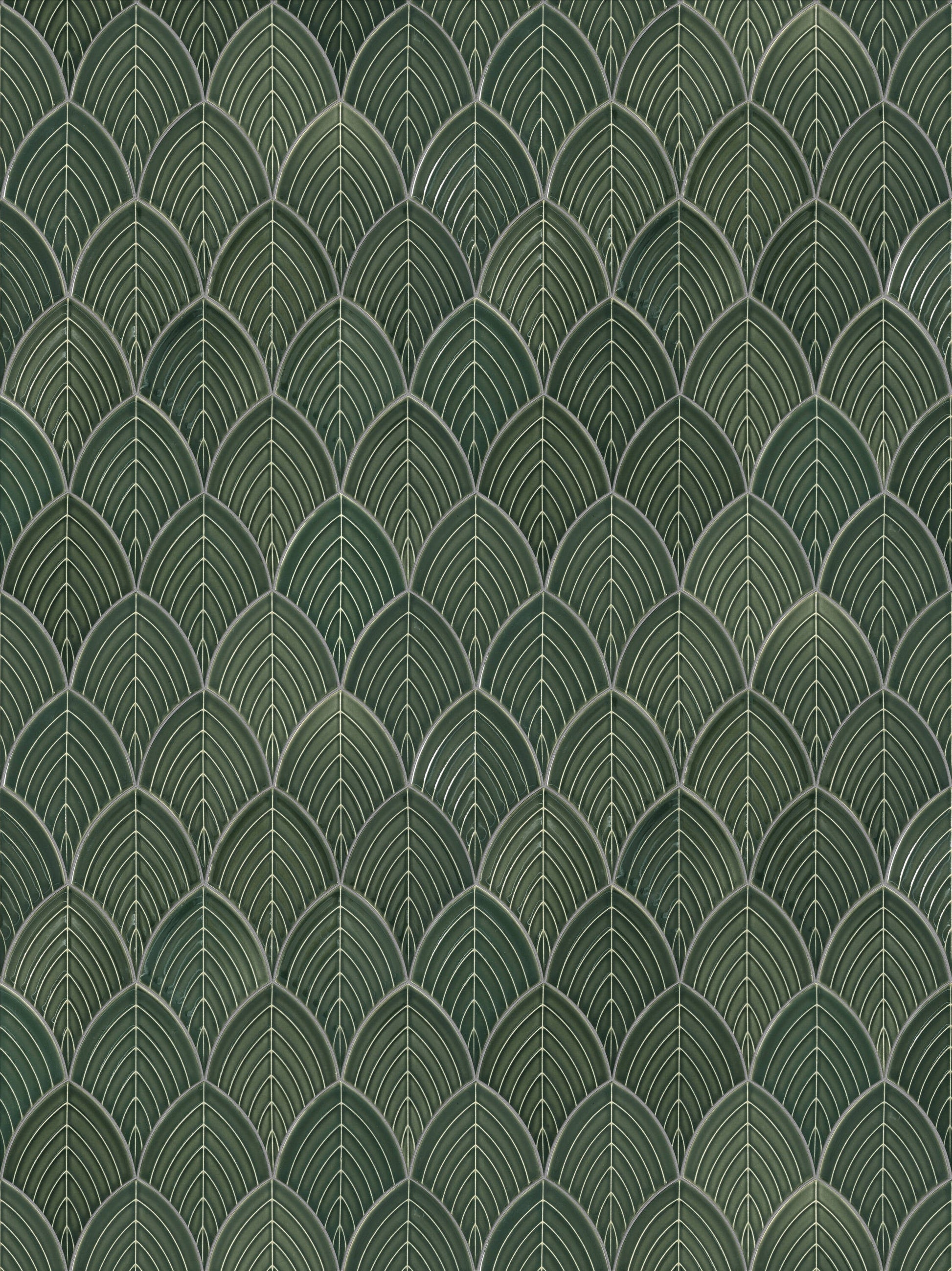 Satori Hudson Pine Green 11-in x 13-in Glazed Porcelain Arabesque Mosaic Wall Tile product image