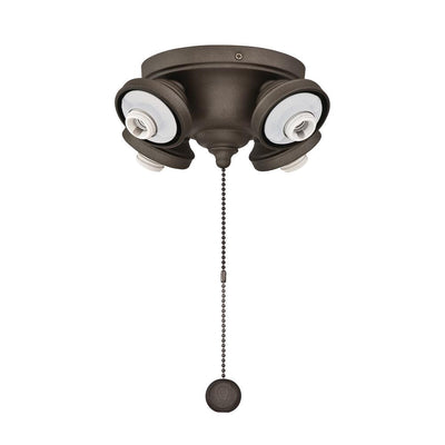 4-Light Matte Greige Ceiling Fan Fitter LED Light Kit - Super Arbor
