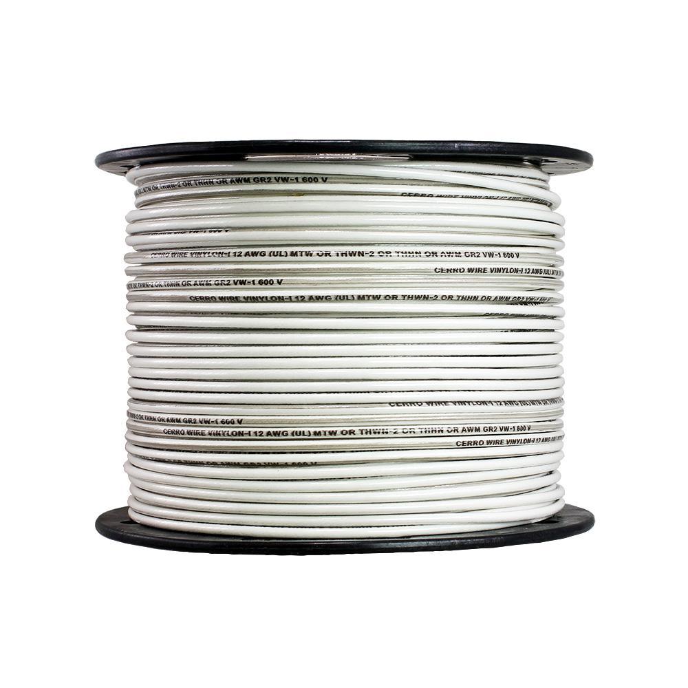 500 ft. 12/1 White Stranded THHN Wire - Super Arbor
