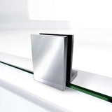 Prism Plus 42 in. x 42 in. x 74.75 in. Semi-Frameless Neo-Angle Hinged Shower Enclosure in Brushed Nickel and Base - Super Arbor