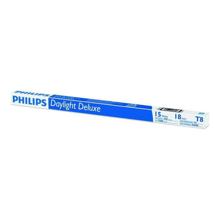 Philips 15-Watt 18 in. Linear T8 ALTO Fluorescent Tube Light Bulb Daylight Deluxe (6500K)