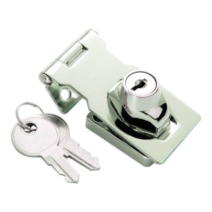 2-1/2 in. Chrome Keyed Hasp Lock - Super Arbor