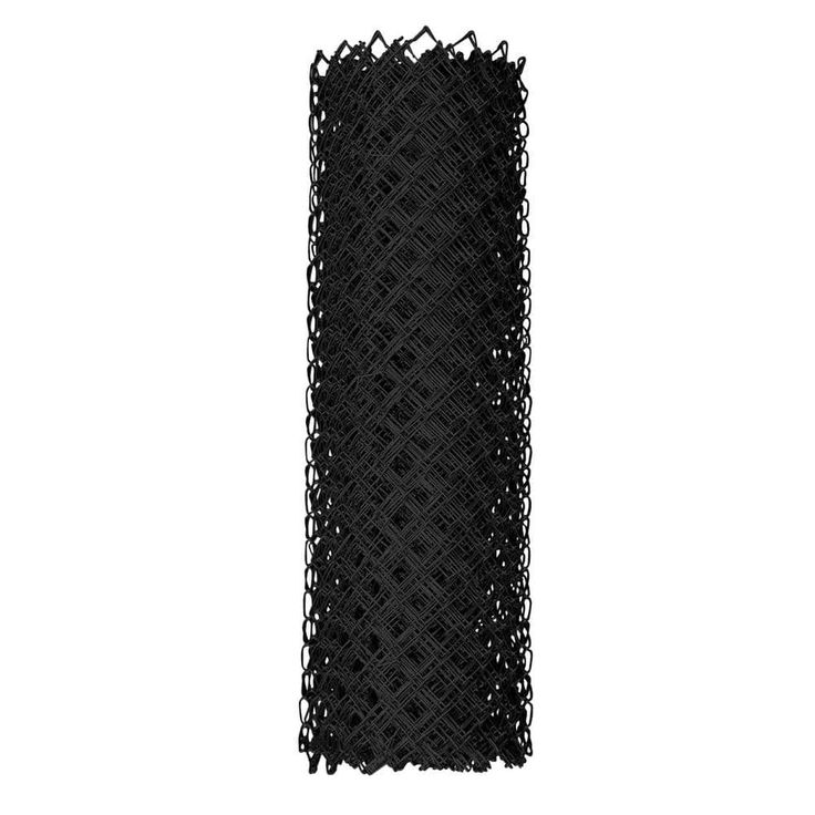 Everbilt 48 in. x 50 ft. 9-Gauge Galvanized Steel Black Chain Link Fence Fabric