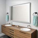 Home Decorators Collection Fog-Free Wall Mirror, Two-Tone Pewter, 23x29