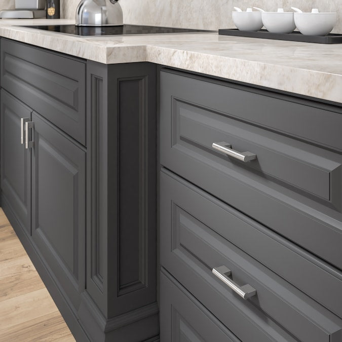 Richelieu Avellino (128mm) Center to Center Brushed Nickel Cylindrical Handle Drawer Pull