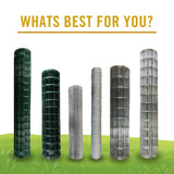 Nuvo Iron Galvanized Steel Welded Wire Fencing 50-Feet x 3-Feet, 14-Gauge
