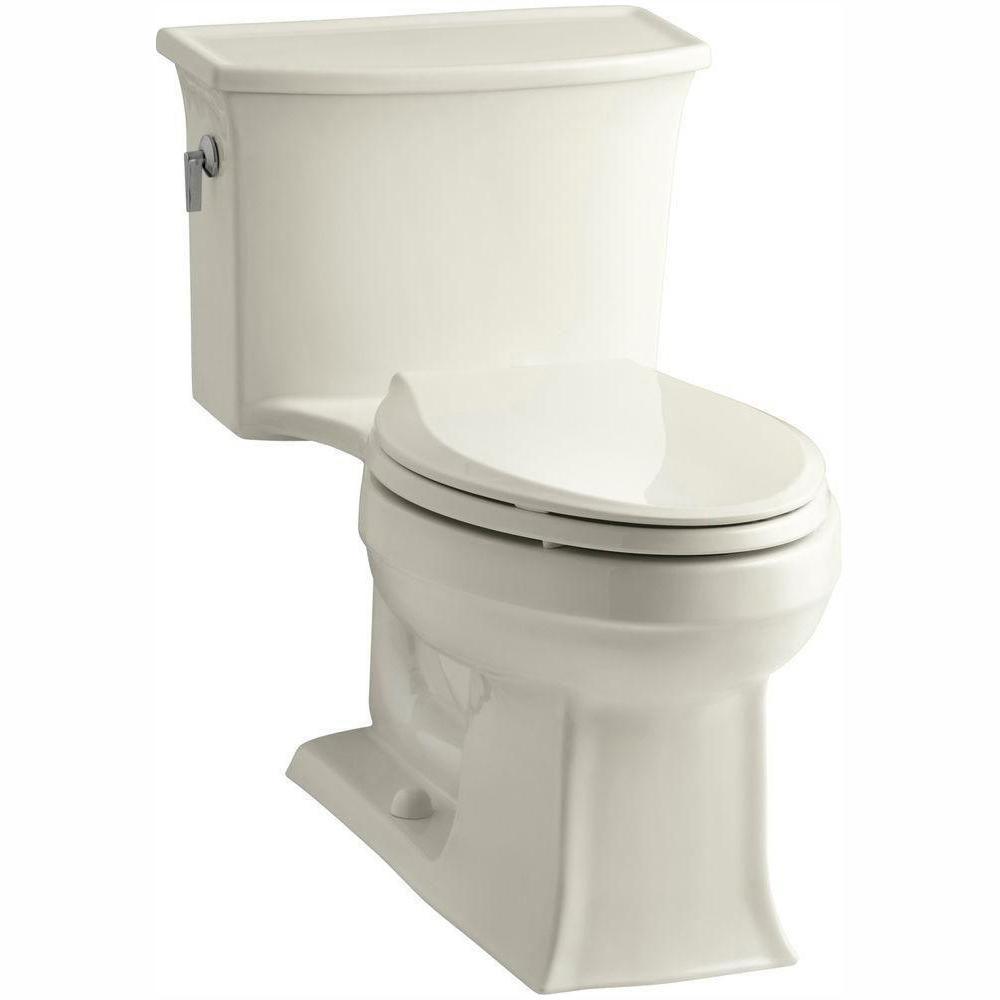 Archer 1-piece 1.28 GPF Single Flush Elongated Toilet in Almond - Super Arbor