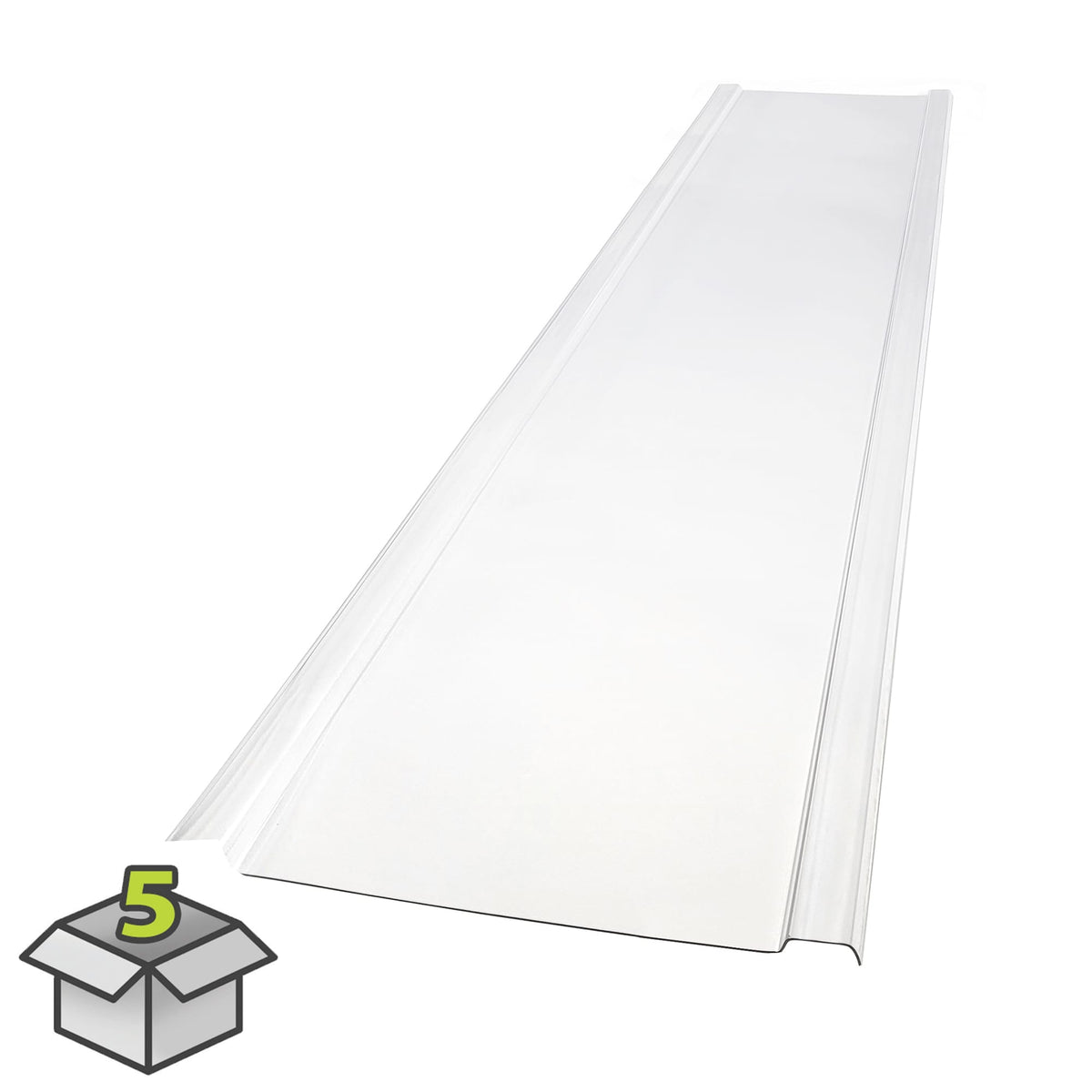 EZ GLAZE 2.24-ft x 12-ft Corrugated Clear Polycarbonate Roof Panel, 5-Pack