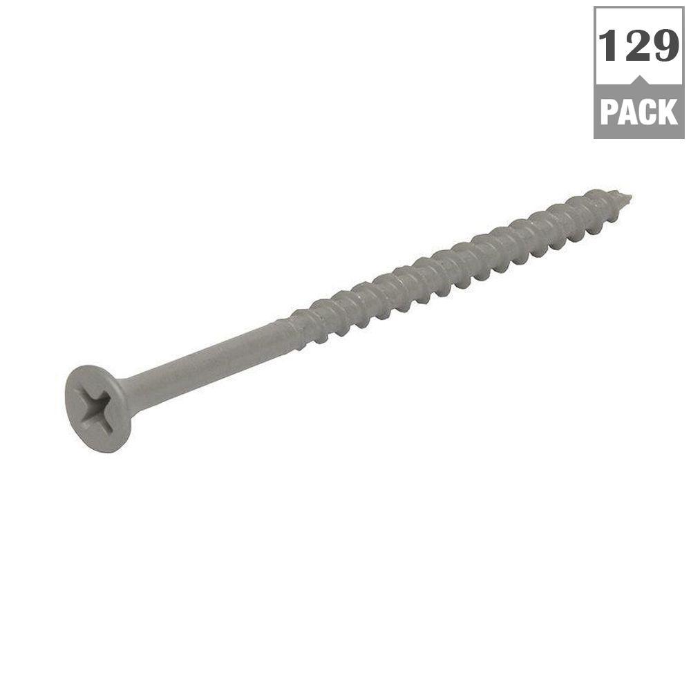 #7 x 2 in. Phillips Bugle-Head Coarse Thread Sharp Point Polymer Coated Exterior Screws (1 lb./Pack)