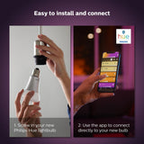 White and Color Ambiance A19 LED 60W Equivalent Dimmable Smart Wireless Light Bulb with Bluetooth - Super Arbor