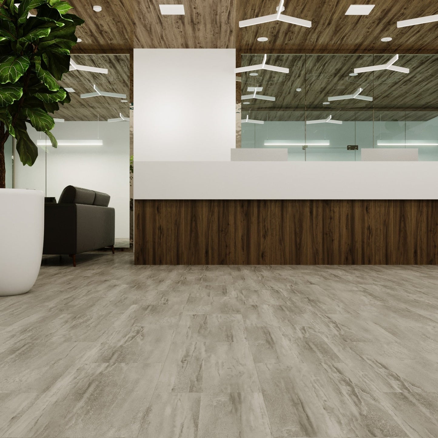Lucida USA Gluecore Greystone 12-in Wide x 3-mm Thick Waterproof Luxury Vinyl Plank Flooring (36-sq ft)