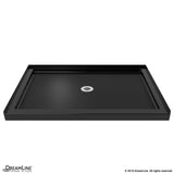 DreamLine SlimLine 42 in x 36 in Single-Threshold Shower Pan Base, Black, Center Drain