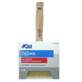 Blue Hawk Natural Bristle-Polyester Blend Flat 5-in Paint Brush - Super Arbor