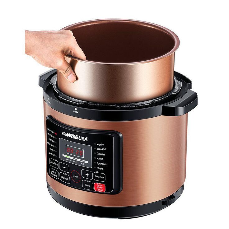 6 Qt. Copper Electric Pressure Cooker with Non-Stick Interior