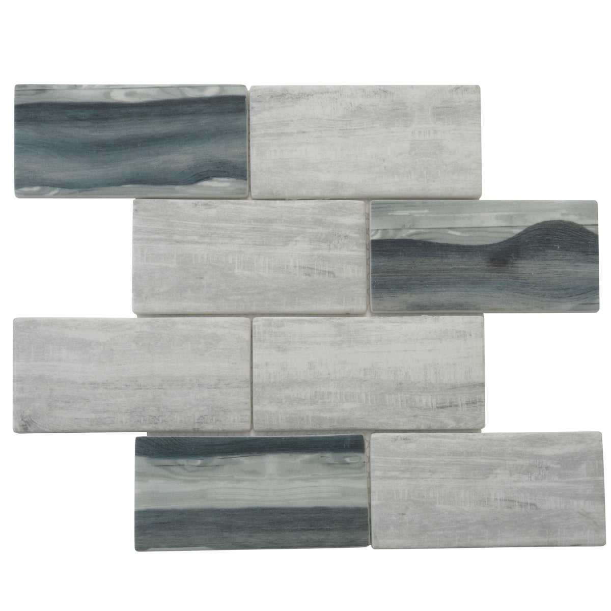 Apollo Tile Aloha Gray 12-in x 12-in Matte Recycled glass Patterned Mosaic Floor and Wall Tile product image