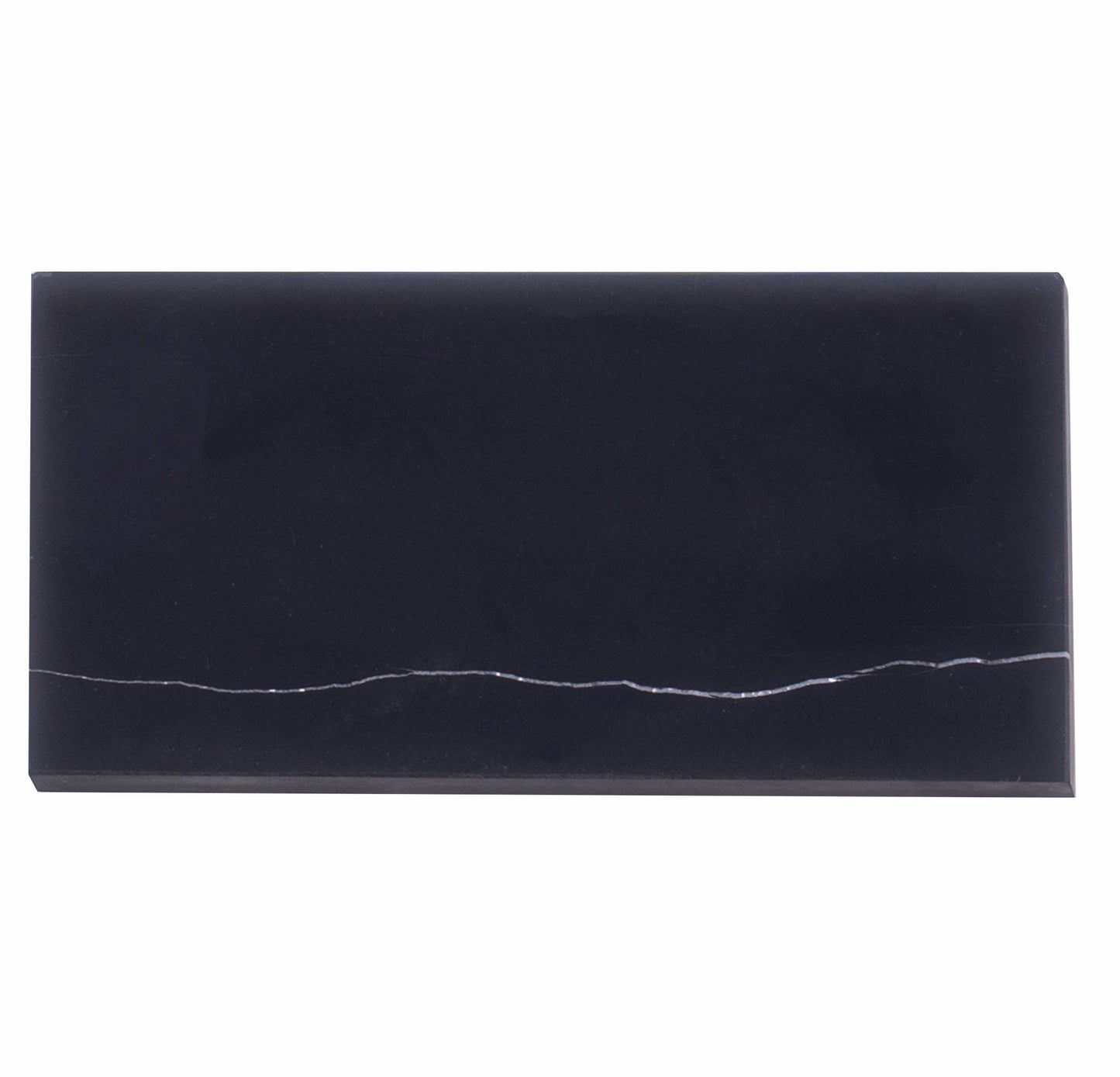 Apollo Tile Grandis Eastern Black Marble 3-in x 6-in Honed Natural stone Marble Subway Floor and Wall Tile product image