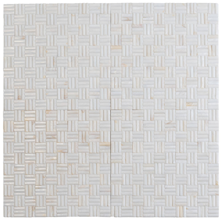 Apollo Tile Jewelicious Shimmer Beige 12-in x 12-in Polished Natural shell Patterned Mosaic Wall Tile product image