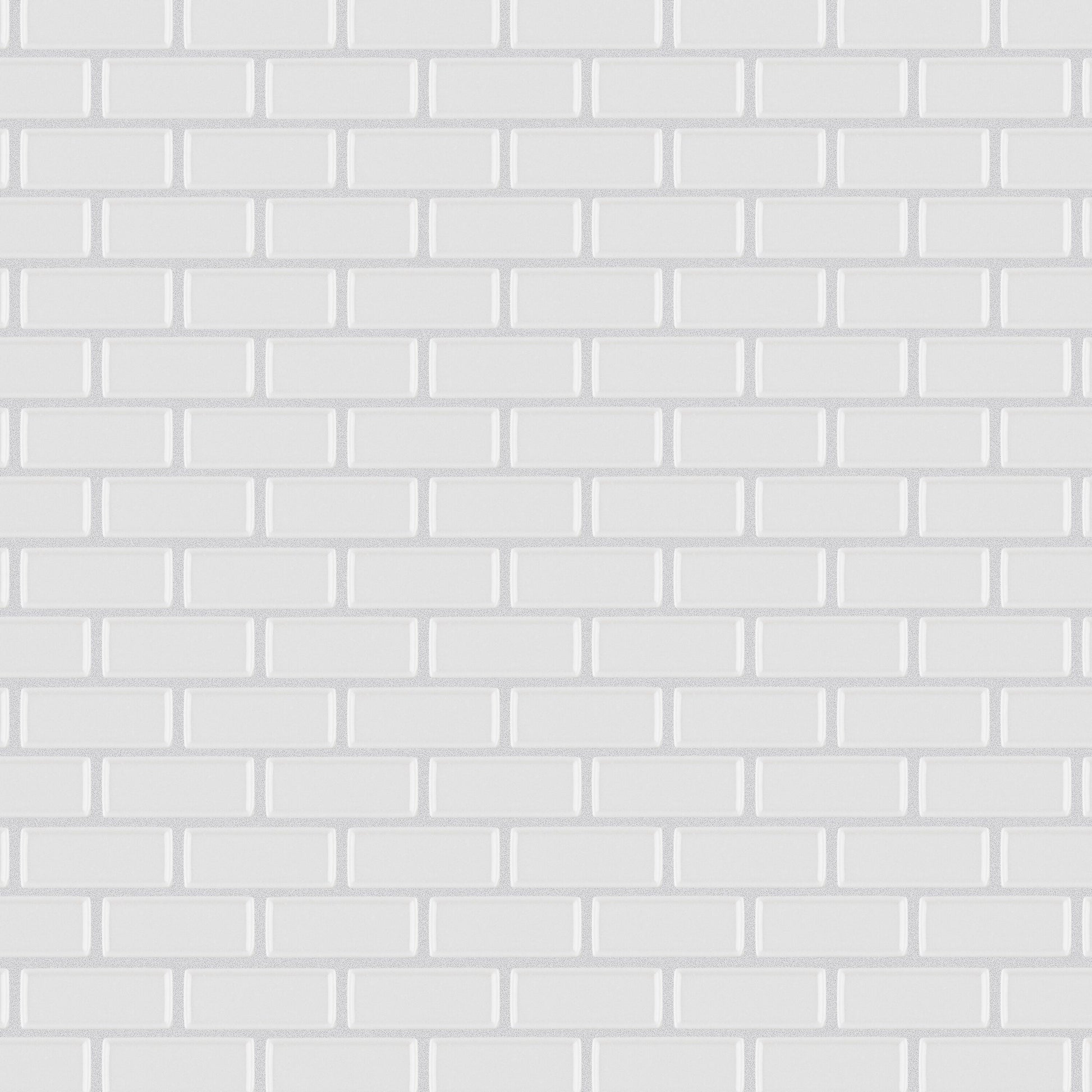 Affinity Tile Expressions Recessed Subway White 12-in x 12-in Multi-finish Glass Mosaic Floor and Wall Tile product image