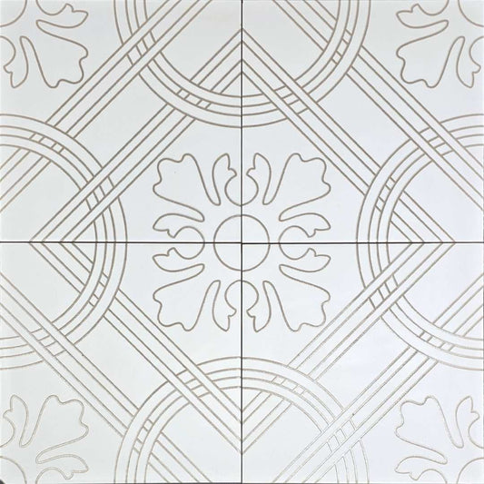 The Tile Life Winifred Arena 10-in x 10-in Glossy Porcelain Encaustic Floor and Wall Tile product image