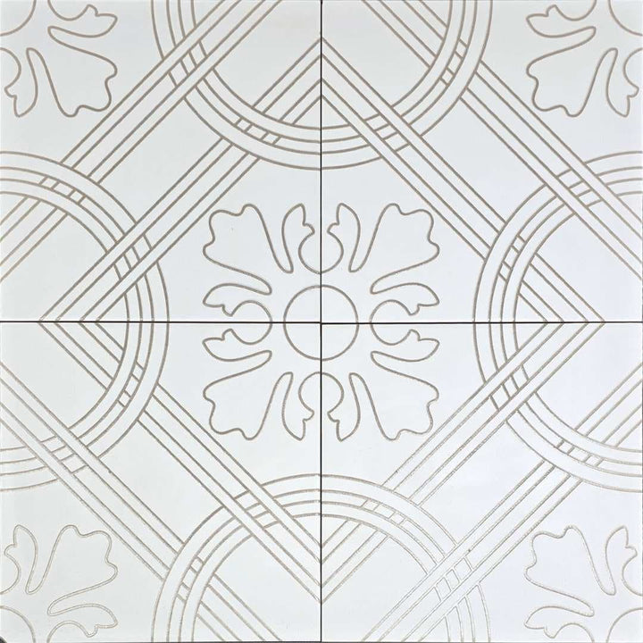The Tile Life Winifred Arena 10-in x 10-in Glossy Porcelain Encaustic Floor and Wall Tile product image