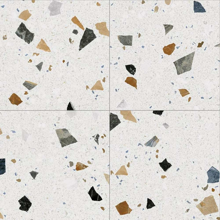 The Tile Life Terrazzo White Multi 24-in x 24-in Matte Porcelain Patterned Floor and Wall Tile product image