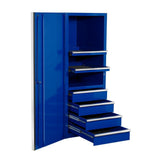 24 in. 4-Drawer 2-Shelf Professional Side Chest in Blue - Super Arbor
