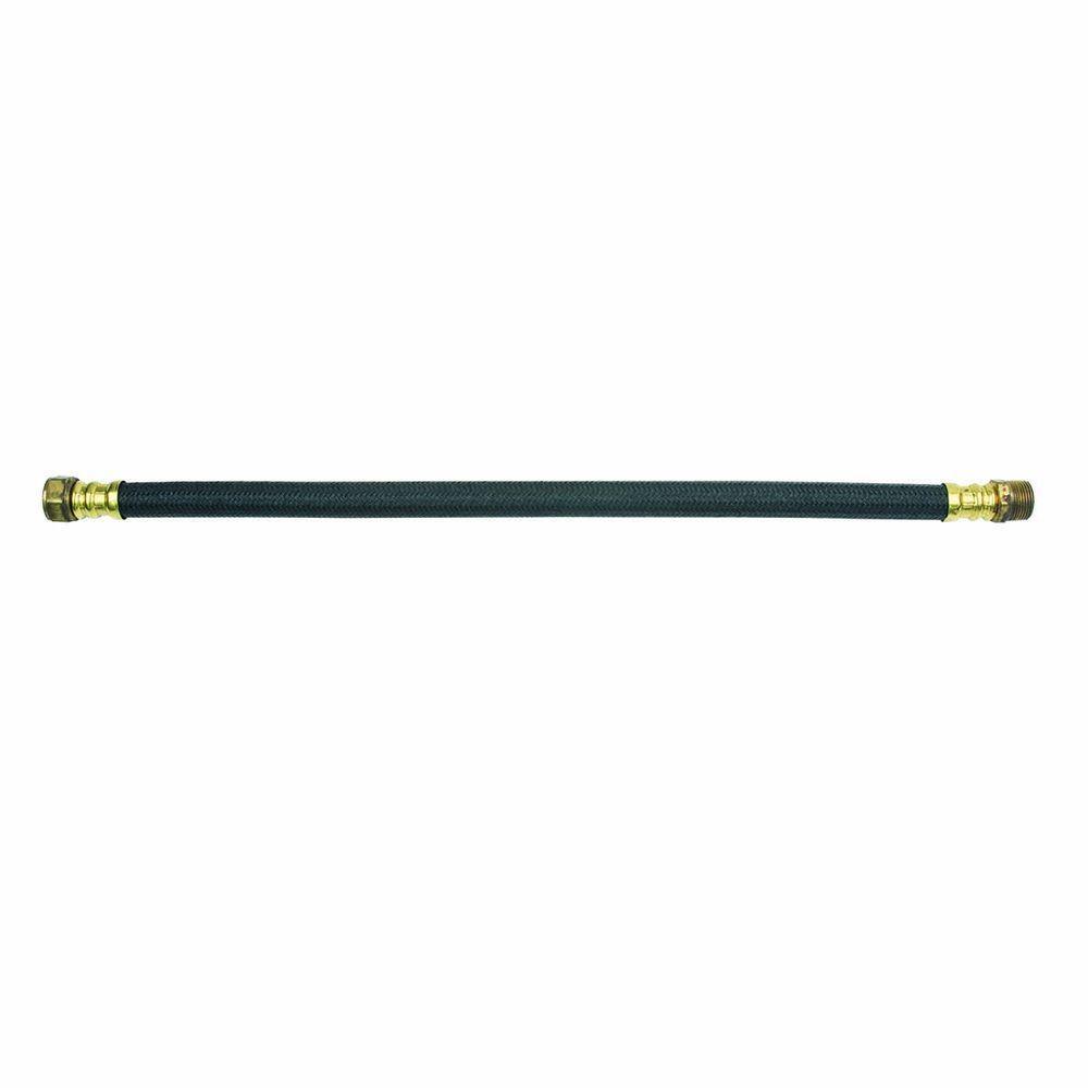 3/4 in. MIP x 3/4 in. FIP x 24 in. Polymer Braided Water Heater Connector (0.57 in. I.D.) - Super Arbor