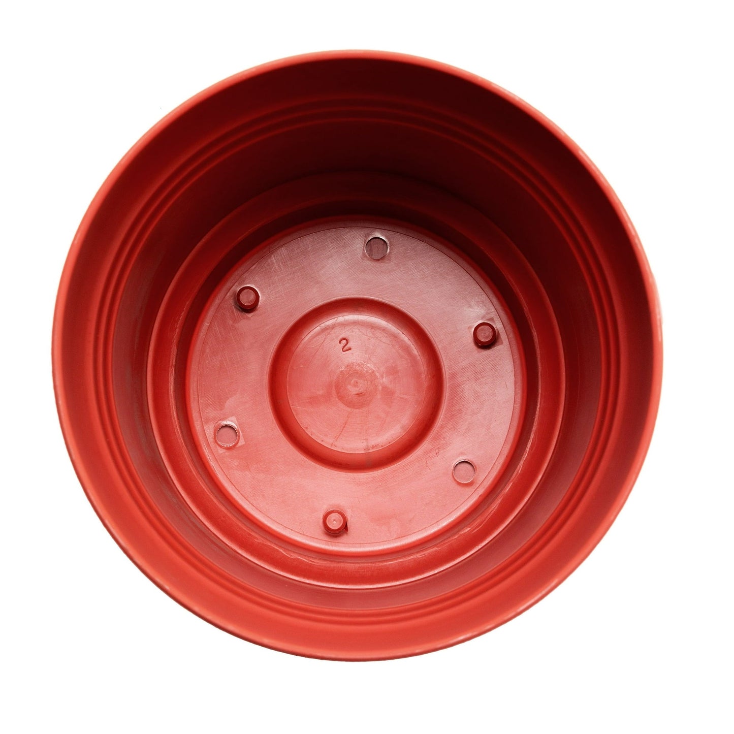 Bloem Saturn Planter w/ Saucer 10" Burnt Red