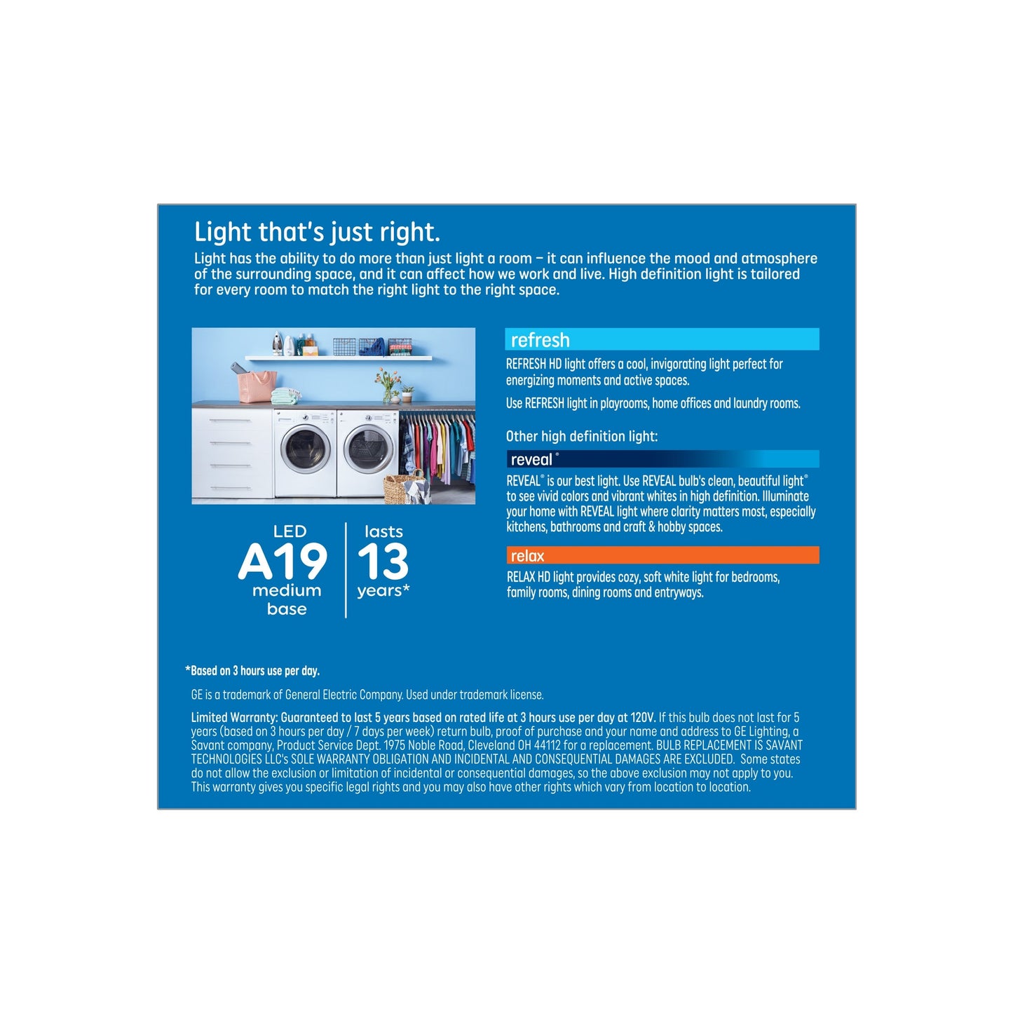 GE Refresh HD 75-Watt Equivalent A21 Daylight Dimmable LED Light Bulb, Medium Base E26, 1100 Lumens, 2-Pack