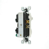 15 Amp Tamper-Resistant Combination Switch and Outlet, White - Super Arbor
