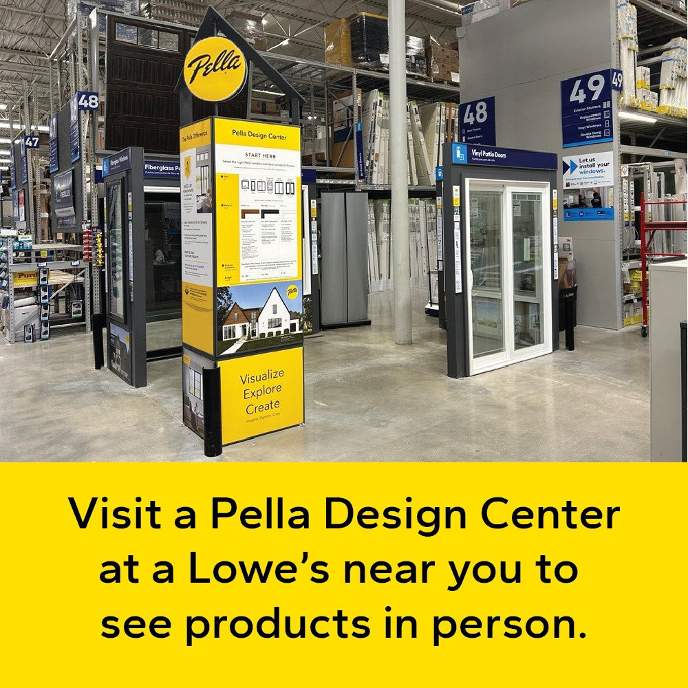 Pella 250 Series 35-1/2-in x 35-1/2-in x 3-1/4-in Jamb Left-Operable Vinyl White Sliding Window, Half Screen Included