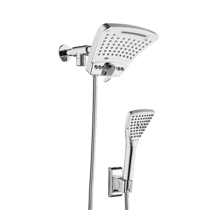 6-spray 8 in. High PressureDual Shower Head and Handheld Shower Head with Body spray in Chrome