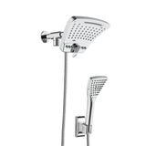 6-spray 8 in. High PressureDual Shower Head and Handheld Shower Head with Body spray in Chrome