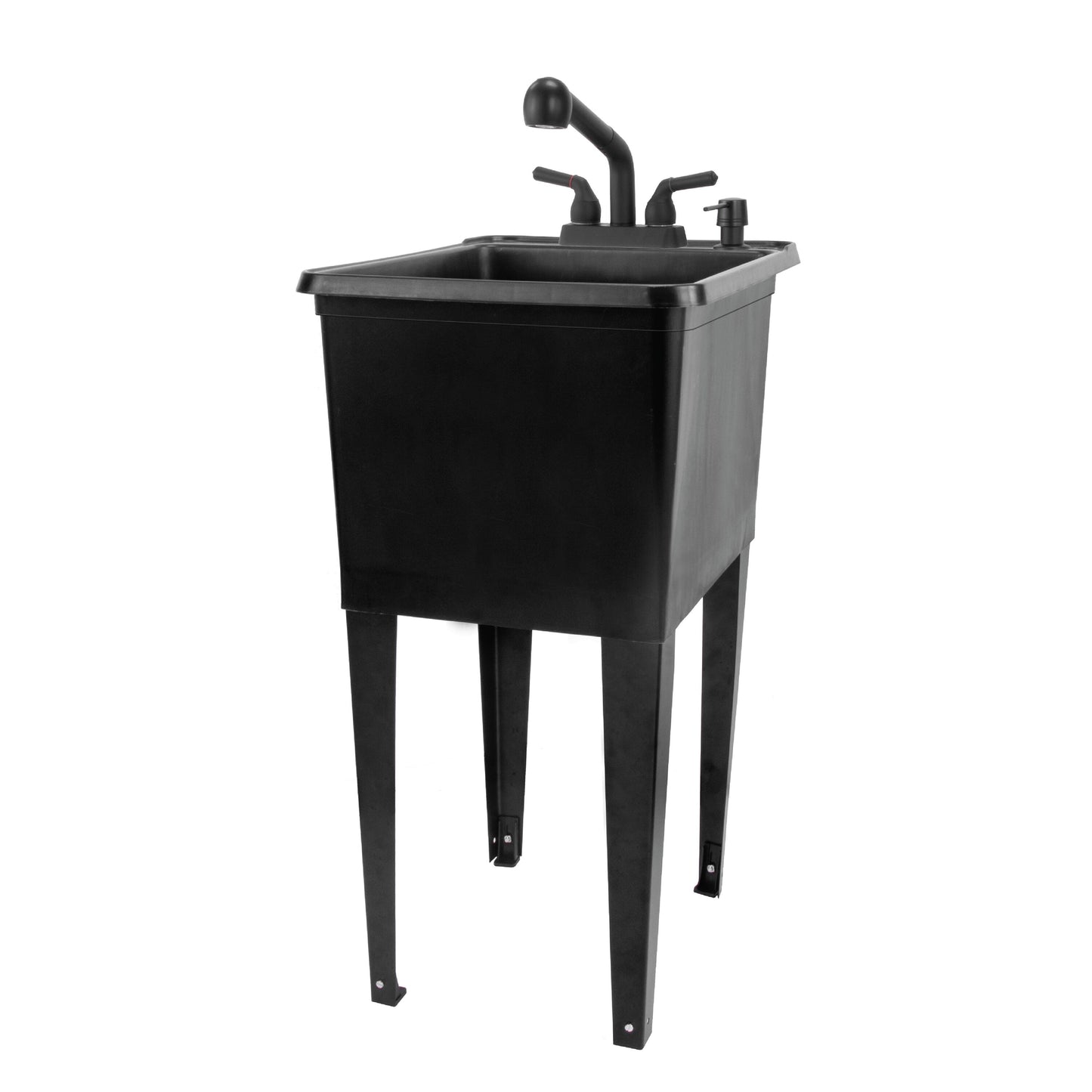 Cambridge Resources Freestanding 1-Basin Utility Tub with Drain and Faucet
