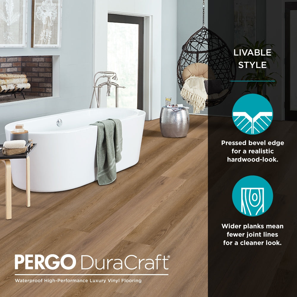 Pergo DuraCraft Rochelle Oak Waterproof Luxury Vinyl Plank Flooring