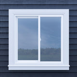 Pella 250 Series 59-1/2-in x 47-1/2-in x 3-1/4-in Jamb Left-Operable Vinyl Sliding Window, White, Half Screen Included